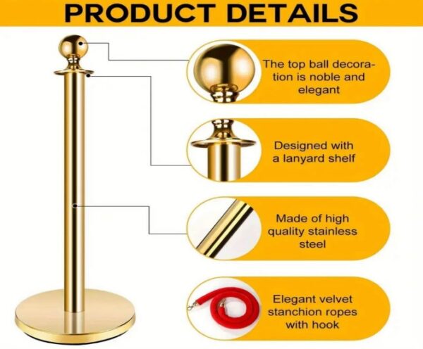 Gold Bollards/Stanchions