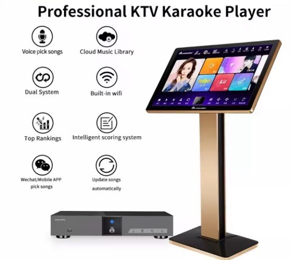 Gold Touch Screen Karaoke Machine