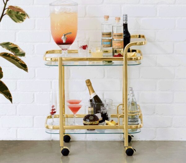 Display Cart - Gold/Silver/Black