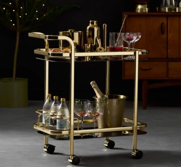 Display Cart - Gold/Silver/Black