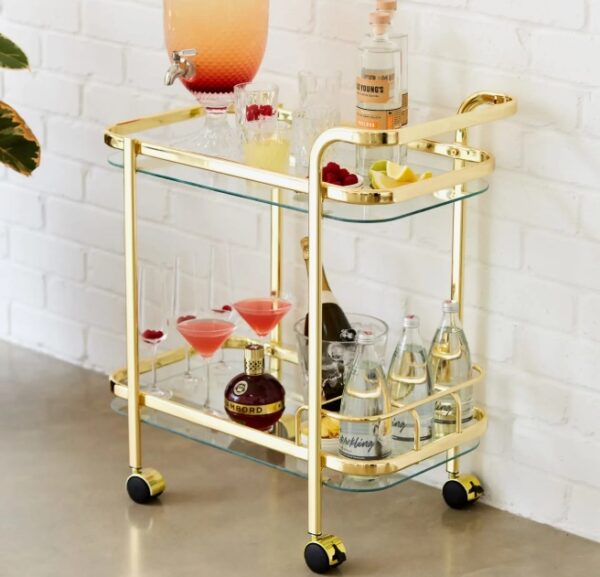 Display Cart - Gold/Silver/Black